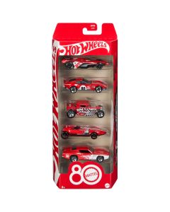HOT WHEELS penkių automodeliukų rinkinys Mattel 80 (JGK08)
