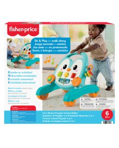 FISHER-PRICE 2 in 1 muzikinė pingvino vaikštynė (JHF74)