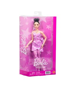 BARBIE DELUXE FASHIONISTAS lėlė rožine suknele