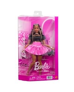 BARBIE DELUXE FASHIONISTAS mados lėlė rožiniu sijonu (JJN74)