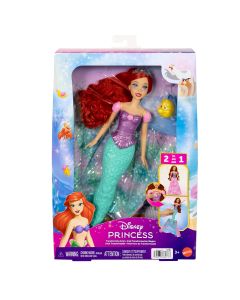 DISNEY PRINCESS lėlė Arielė su transformacijos funkcija (JLK19)