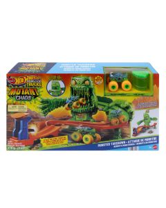 HOT WHEELS MONSTER TRUCKS MUTANT CHAOS trasa su slaimu – Monstro sunaikinimas (JMK90)