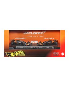 HOT WHEELS PREMIUM F1 dviejų McLaren Lando Norris ir Oscar Piastri bolidų rinkinys (JMM91)