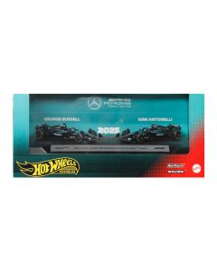 HOT WHEELS PREMIUM F1 dviejų Mercedes-Benz George Russel ir Kimi Antonelli bolidų rinkinys (JMM93)
