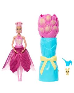 BARBIE TULIP SURPRISE lėlė gėlėje (JMF57)