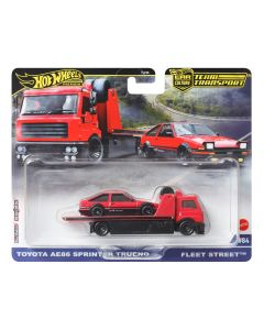 HOT WHEELS automodeliukų rinkinys – vilkikas ir lenktyninis automobilis (FLF56)