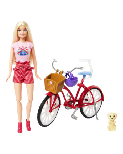 BARBIE lėlės ir dviračio rinkinys (HWJ00)