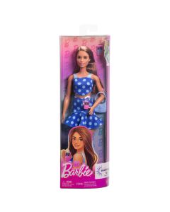 BARBIE madistė mėlyna suknele, serganti diabetu (HYT97)