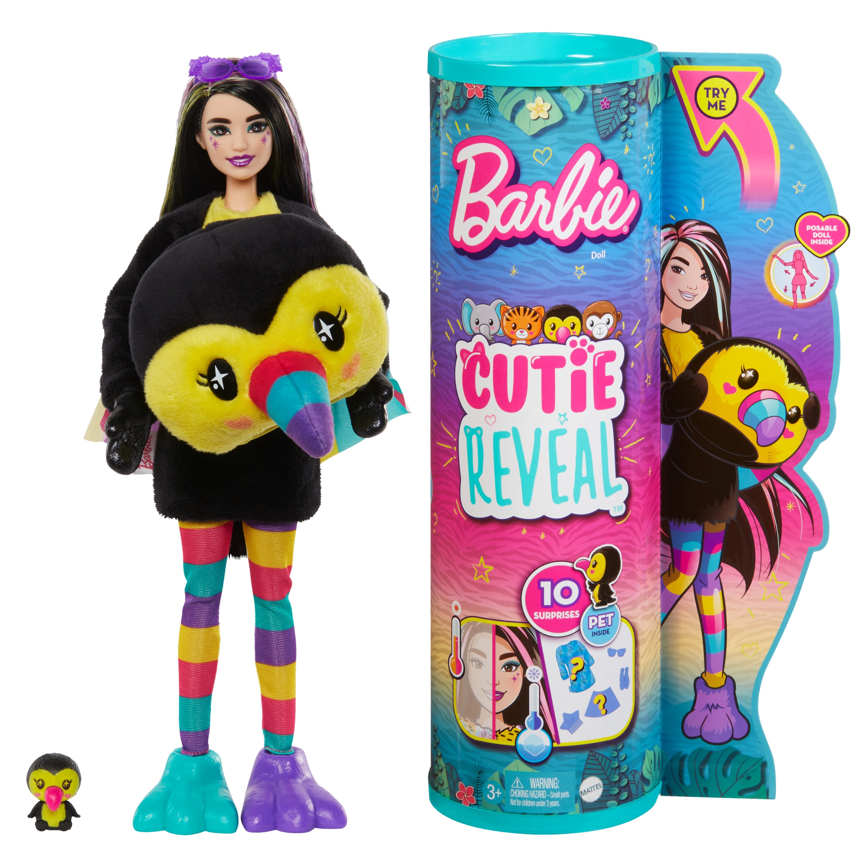 Кукла"Mattel"BarbCutieReveal,Птица-тукан